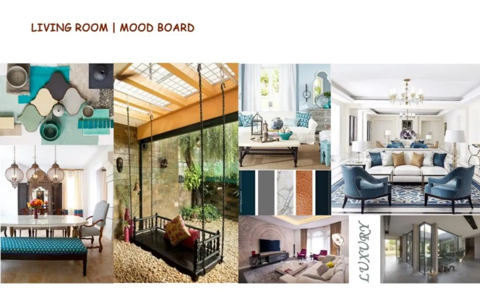 Tealtell mood board 3: materials, finishes and colour palette