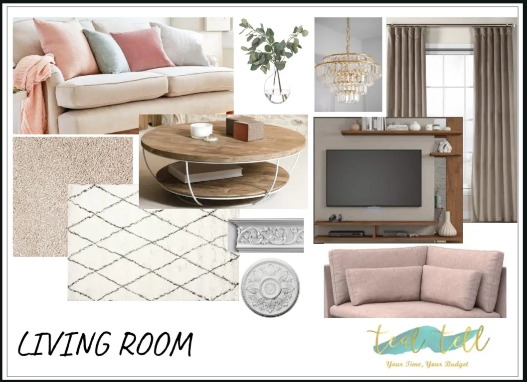 Tealtell mood board 5: materials, finishes and colour palette