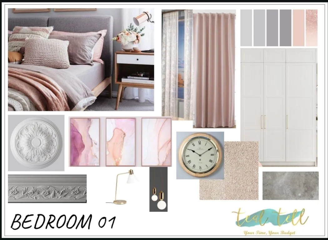Tealtell mood board 7: materials, finishes and colour palette