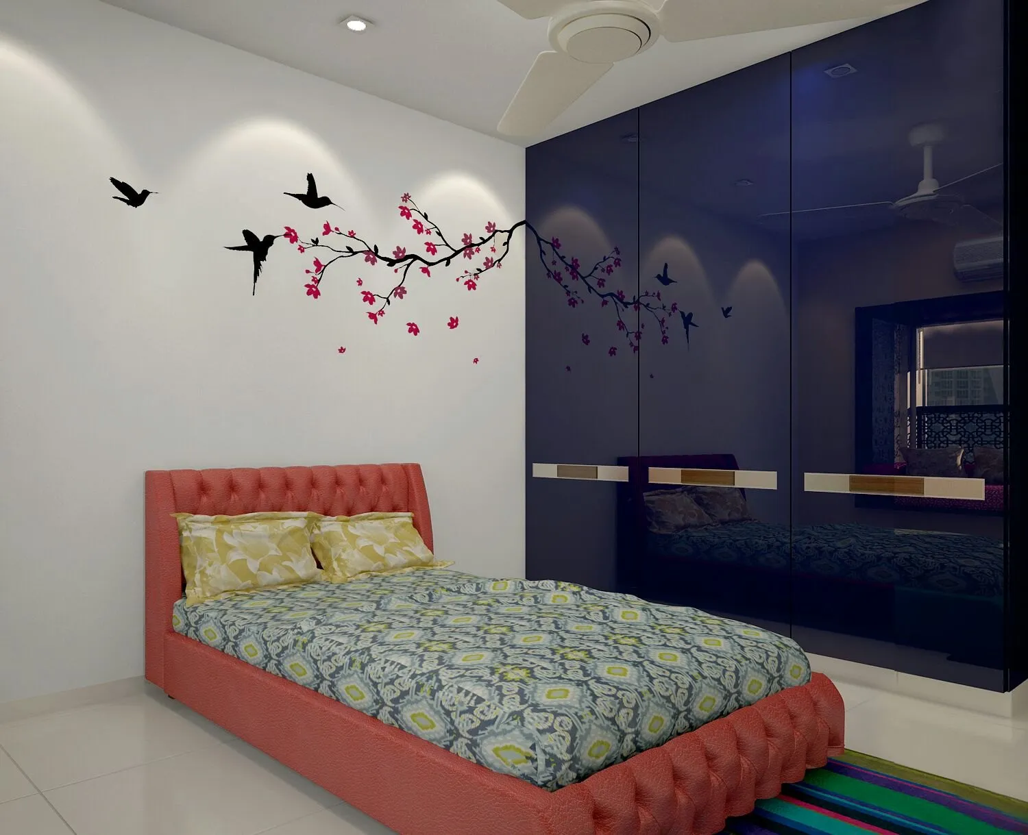 Bedroom interior by Tealtell, Mumbai (15 of 18)