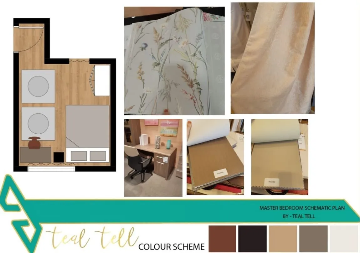 Tealtell mood board 19: materials, finishes and colour palette